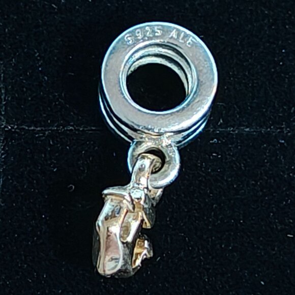 Authentic Pandora Anchor Dangle Charm 790225 Silver & 14K Gold - Picture 5 of 8